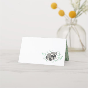 Racoon Baby Shower Place Card
