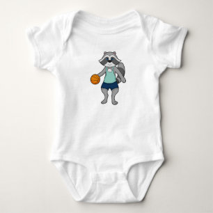 Racoon Basketball player Basketball Baby Bodysuit