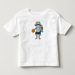 Racoon Basketball player Basketball Toddler T-Shirt