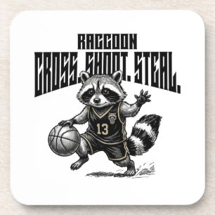 Racoon Basketball Star - Cross Shoot Steal Graph Coaster