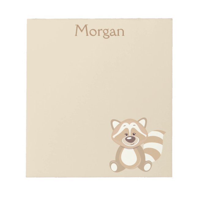 Racoon Beige Notepad (Front)