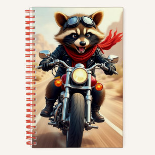 Racoon Biker, author Natasha Us Notebook