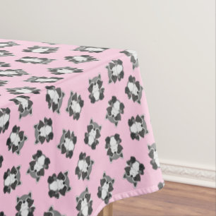 Racoon Birthday Party Pink Tablecloth