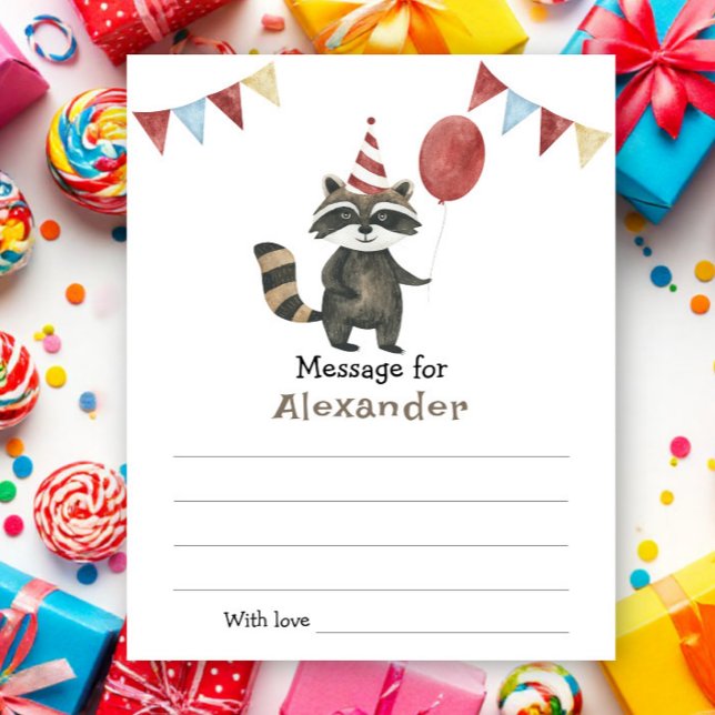 Racoon birthday time capsule message (Creator Uploaded)