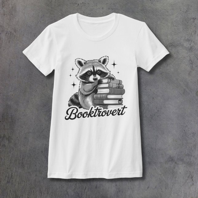Racoon Booktrovert Women's Fitted T-Shirt (Creator Uploaded)