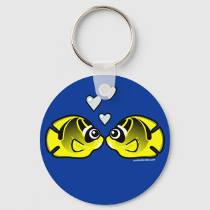 Racoon Butterflyfish Love Key Ring