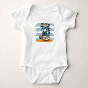 Racoon Cartoon Baby Bodysuit
