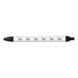 Racoon cartoon black ink pen