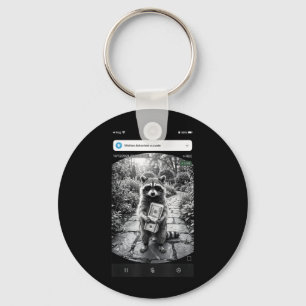 Racoon Cash Door Camera Meme Design Key Ring