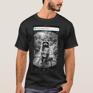 Racoon Cash Door Camera Meme Design T-Shirt