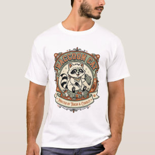 Racoon Cat Racoon Trash Panda Cat Vintage Vector T-Shirt