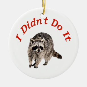 Racoon Ceramic Tree Decoration