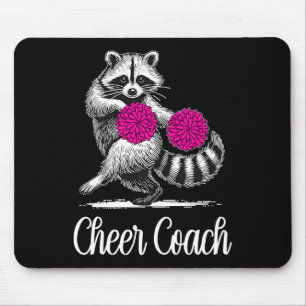Racoon Cheer Coach Funny Cheerleader Cheerleading Mouse Pad
