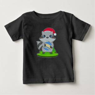 Racoon Christmas Christmas ball Baby T-Shirt