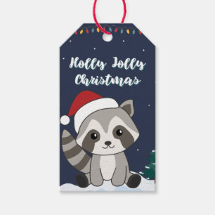 Racoon Christmas Snow Winter Raccoons Gift Tags