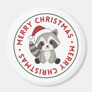 Racoon Christmas Snow Winter Raccoons Magnet