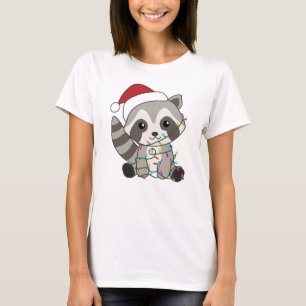 Racoon Christmas Snow Winter Raccoons T-Shirt