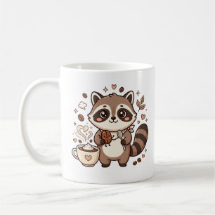 Racoon Coffee Clipart Ceramic Mug