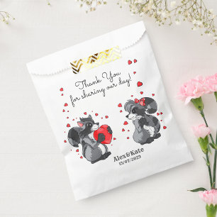 Racoon Couple Favour Bag