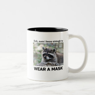 Racoon Covid Metaphor Pour the Java Two-Tone Coff Coffee Mug