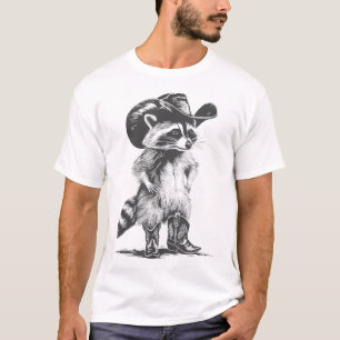 Racoon Cowboy Racoon Men Women T-Shirt