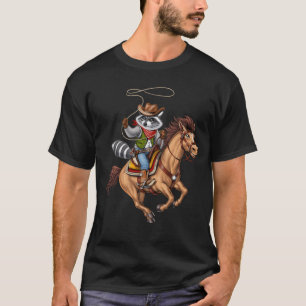 Racoon Cowboy Rodeo T-Shirt