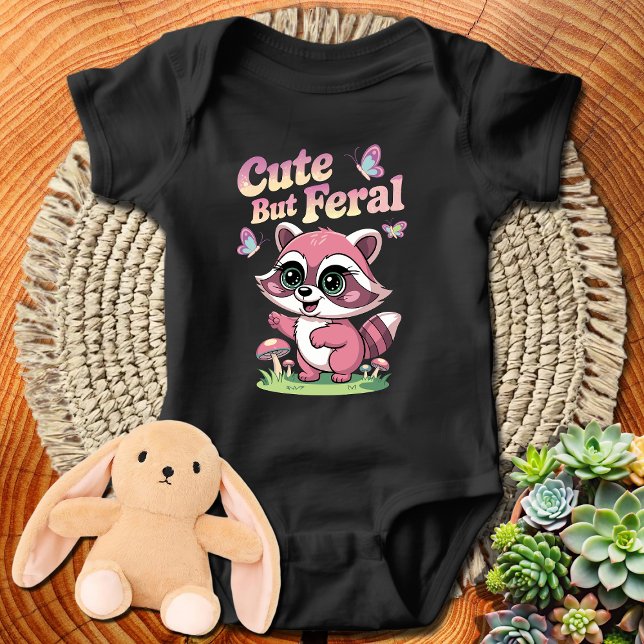 Racoon Cute But Feral Baby Bodysuit (Creator Uploaded)