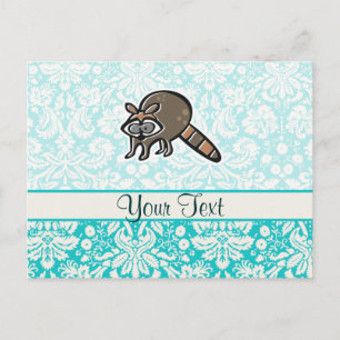 Racoon; Cute Postcard