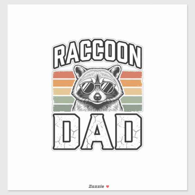 Racoon Dad Vintage Engraving Retro Vector Design_ (Sheet)