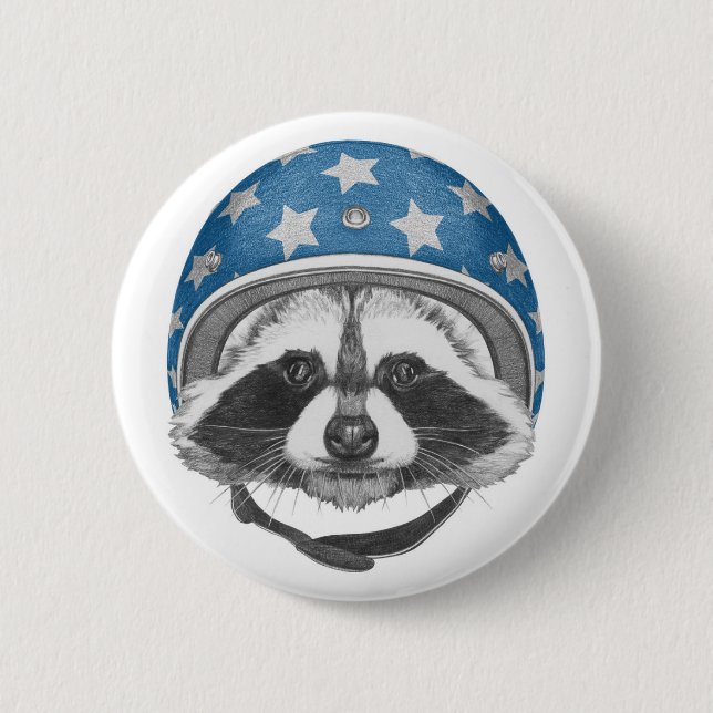 Racoon Daredevil 6 Cm Round Badge (Front)