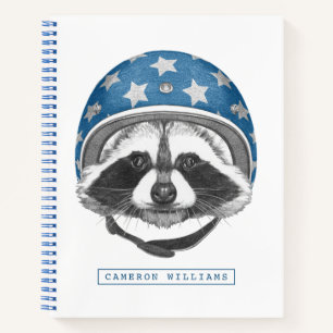 Racoon Daredevil Add Your Name Notebook