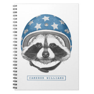 Racoon Daredevil   Add Your Name Notebook