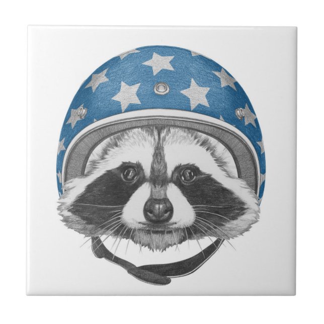 Racoon Daredevil Ceramic Tile (Front)