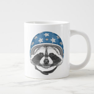 Racoon Daredevil Large Coffee Mug