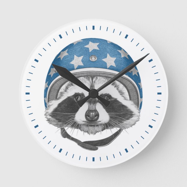Racoon Daredevil Round Clock (Front)