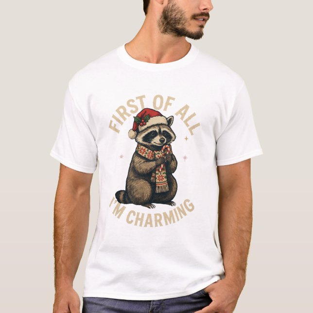 racoon Design T-Shirt (Front)