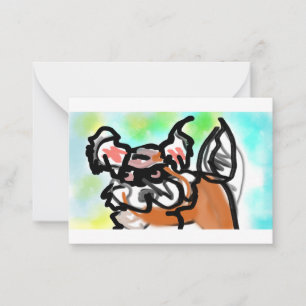 Racoon dog cute card