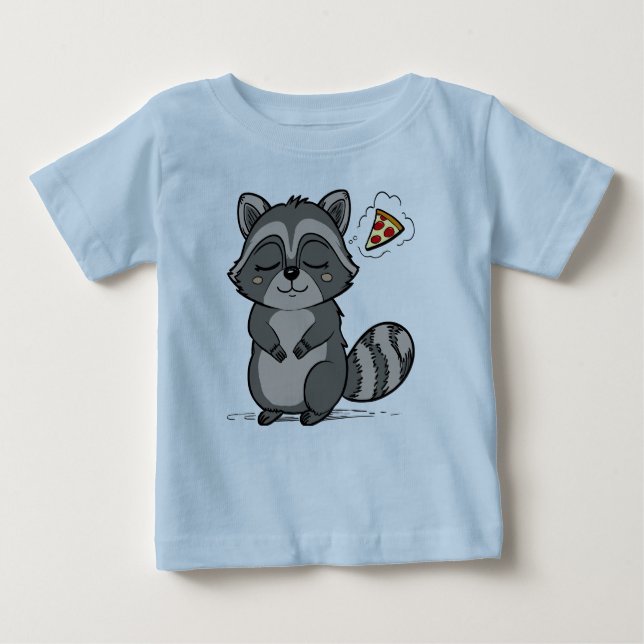 Racoon Dream - Pizza! Baby T-Shirt (Front)