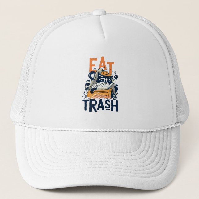 Racoon Eat Trash Trucker Hat (Front)