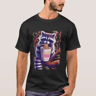 Racoon Eating Instant Noodle Cup T Shirt