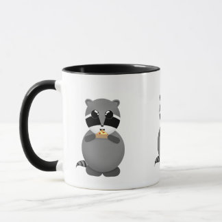 Racoon Eating Pepperoni Pizza Mug