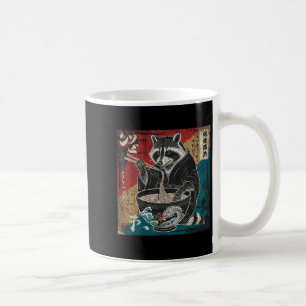 Racoon Eating Ramen Japanese Noodles Funny Racoon Coffee Mug