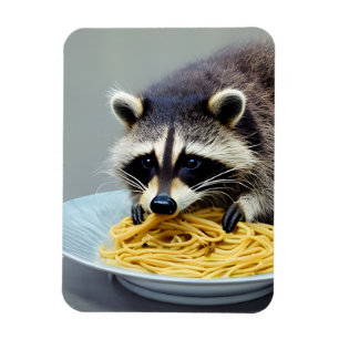 Racoon Eating Spaghetti Magnet