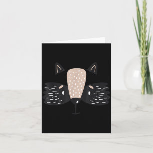Racoon Face Cute Baby Animal Halloween Costume Card