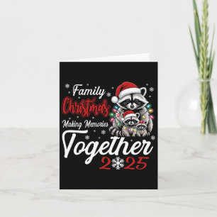 Racoon Family Christmas Making Memories Together  Card