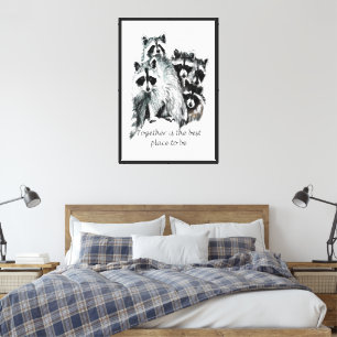 Racoon Family Printable Wall Art – "Together