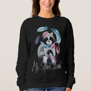 Racoon & Feathers Is My Spirit Animal Design Sweatshirt