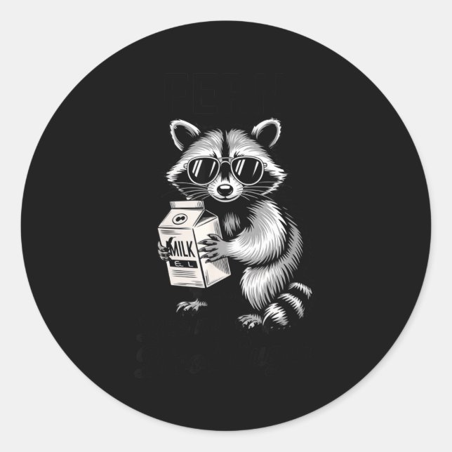 Racoon Feral Like My Blood Sugar Diabetes Awarenes Classic Round Sticker (Front)