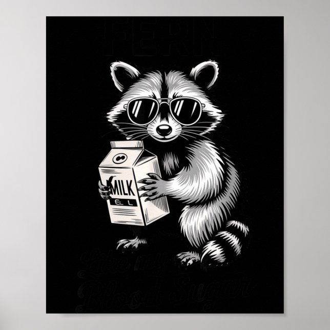 Racoon Feral Like My Blood Sugar Diabetes Awarenes Poster (Front)