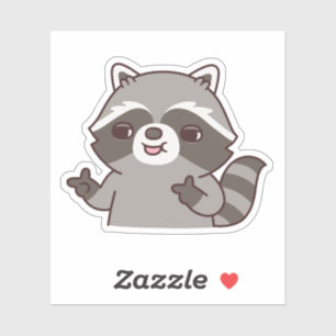 Racoon Finger Gun Hand Gesture Funny